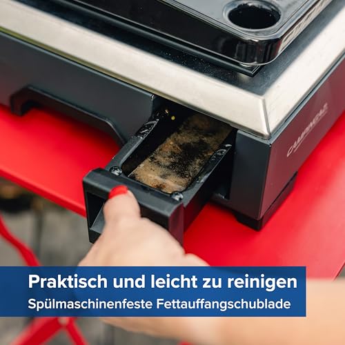 Campingaz Othello 1 CV Gas-Plancha-Grillplatte | 2,8 kW Kochplatte |Tragbarer Tischgrill |Emaillierte Stahloberfläche | Brenner mit BlueFlame-Technologie für mediterranes Grillen |Einfache Reinigung