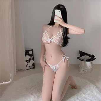Ultra Micro Bikini, 2-Piece Set, Bra, T-back Kit, Sexy Lace, Swimsuit, Cute, Sheer Lace, Extreme, Exposed, Underwear, Triangle Bikini, See-Through