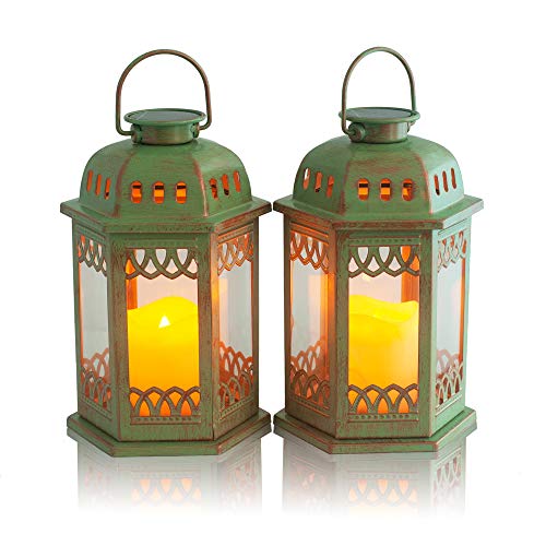 SteadyDoggie Solar Lanterns Outdoor with Flickering Candle LED