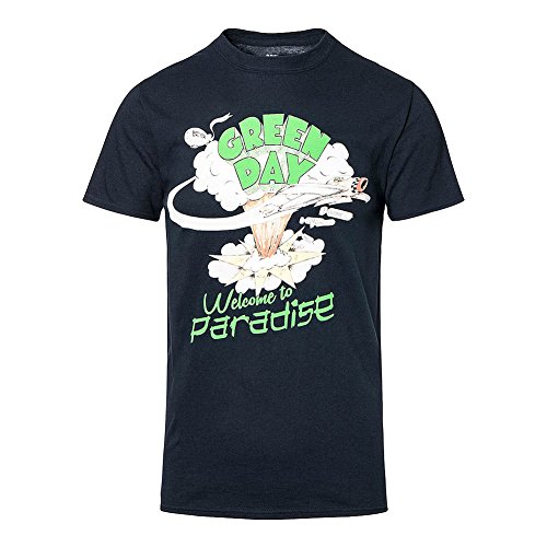 Image of Green Day Welcome to Paradise T-Shirt Mens Black Top Tee Shirt Large
