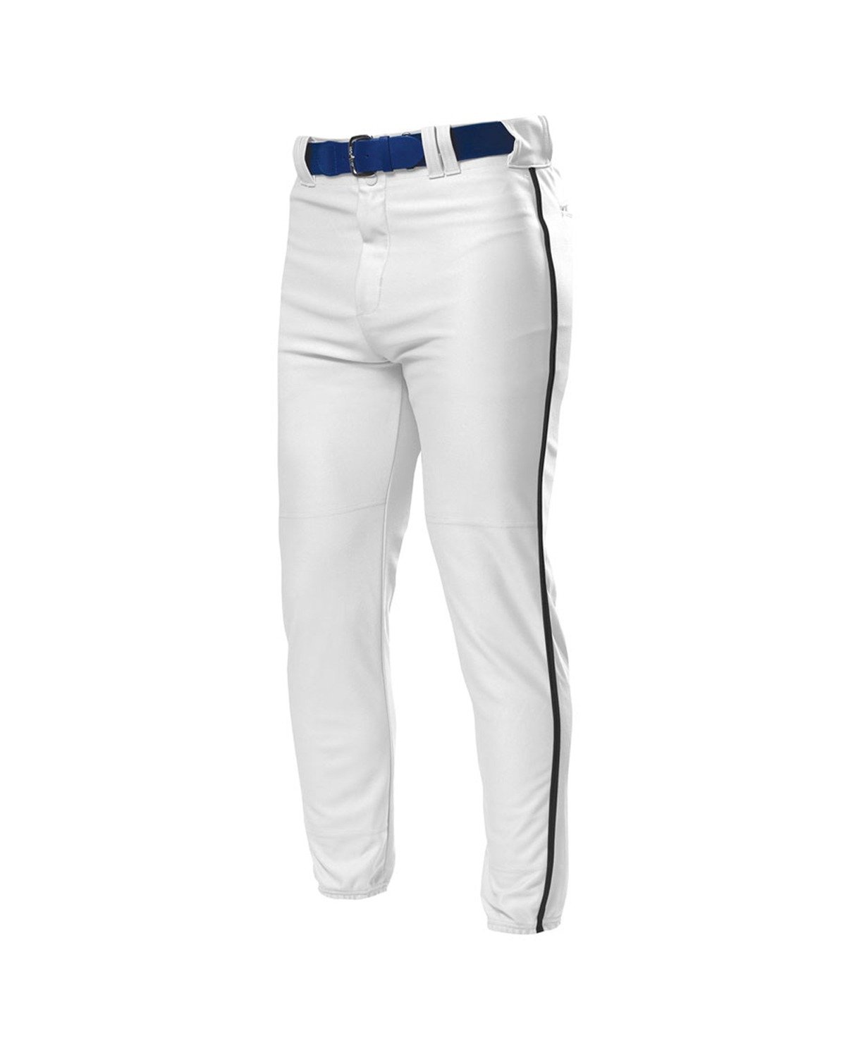 A4 Drop Ship Youth Pro Style Elastic Bottom Baseball Pant, Large, White/Black