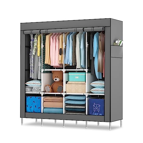 Mihoho Armario portátil de 170 cm para Colgar Ropa,...