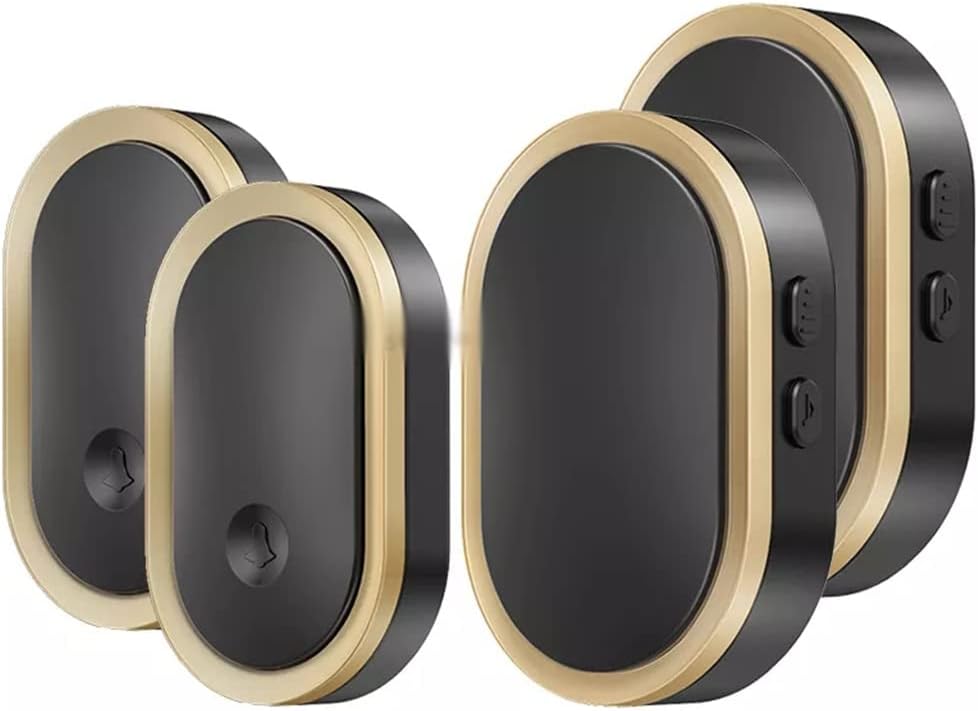 Range Home Intelligent LED Door Bell Chime 1 2 Button 1 2 3 Receiver (Color : B, Size : One Size)