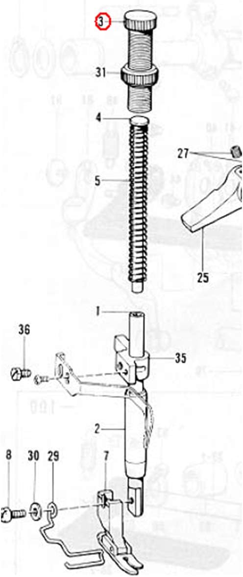 CKPSMS Brand - 2PCS #141207-0-01 Metal Presser Adjusting Screws Compatible with Brother DB2-B735,DB2-B755,DB2-B797