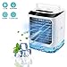 Produktbild Mobile Klimaanlage, Tragbare Mini Luftkühler, 4 in 1 Luftkühler, Ventilator, Luftbefeuchter, Ventilator mit 3 Geschwindigkeiten, 7 Farben LED für Schlafzimmer Wohnzimmer Büro Reise