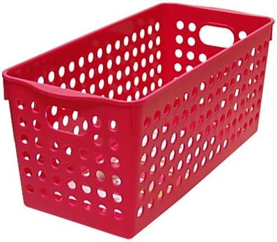 Amazon イノマタ化学 小物収納 ストックバスケット スリム ローズピンク 4572 29 5 13 3 12 3cm かご バスケット オンライン通販