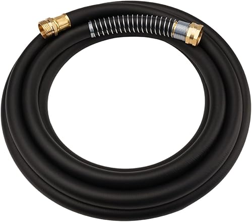 Miniatura 28 de Manguera de jardín WiseFlow de 90 pies x 5/8", manguera de goma resistente, manguera de agua con cinco capas de trenzado, accesorios macho hembra,