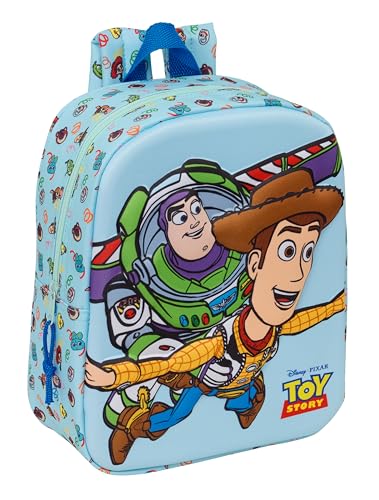 TOY STORY - Mochila de Guardería 3D, Fácil Limpieza, Ideal para Niños de Diferentes Edades, Cómoda y Versátil, Calidad y Resistencia, 22x10x27 cm