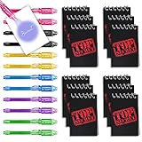 Invisible Ink Spy Pen with UV light (12 Pack) + Mini "TOP SECRET" Notepads (12 Pack). - Perfect Favor for Spy parties, Stocking Stuffers, Pinatas, Science Fairs, and more