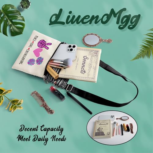 Peace Love Cheerleading Messenger Bag Small Ethnic Pattern Printed Adjustable Strap Crossbody Zipper Bag Phone Bag Wallet Cute Shoulder Handbag for Women Chherleaders Teammates 7