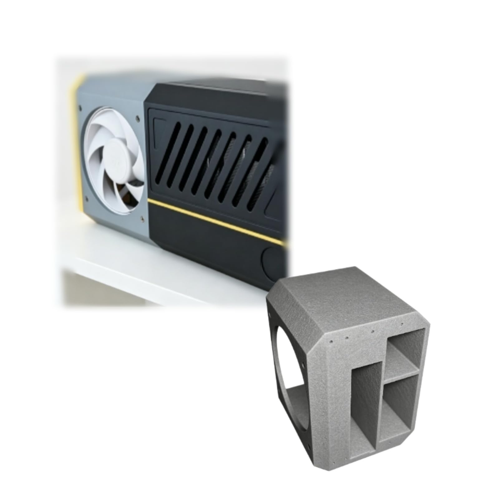 Industrial Style Compatible with FlexATX Computer Case, Compatible with AMD BC-250, Compact 3D Printed Chassis Without Stock Cooler Mod.