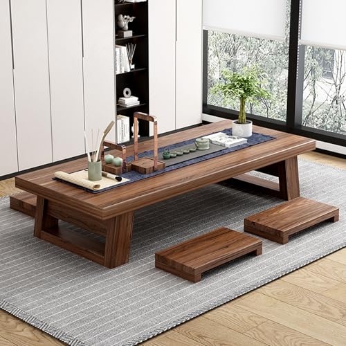 Table basse japonaise pour s'asseoir au sol et manger repas - 2