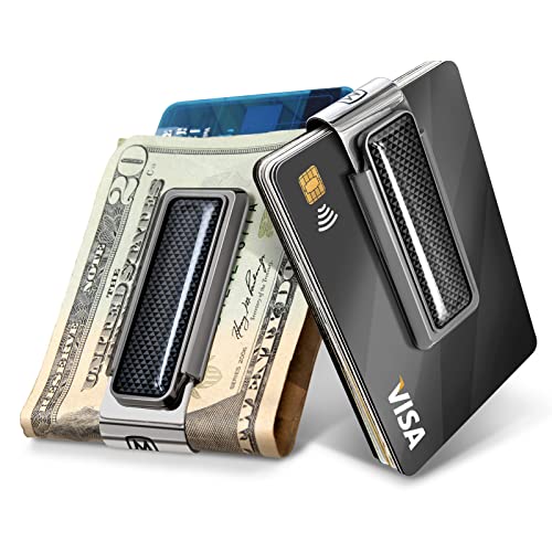 Image of M-Clip Money Clip - Minimalist Slim Wallet Alternative for Front Pocket Carry - Cash and Credit Card Holder for Men