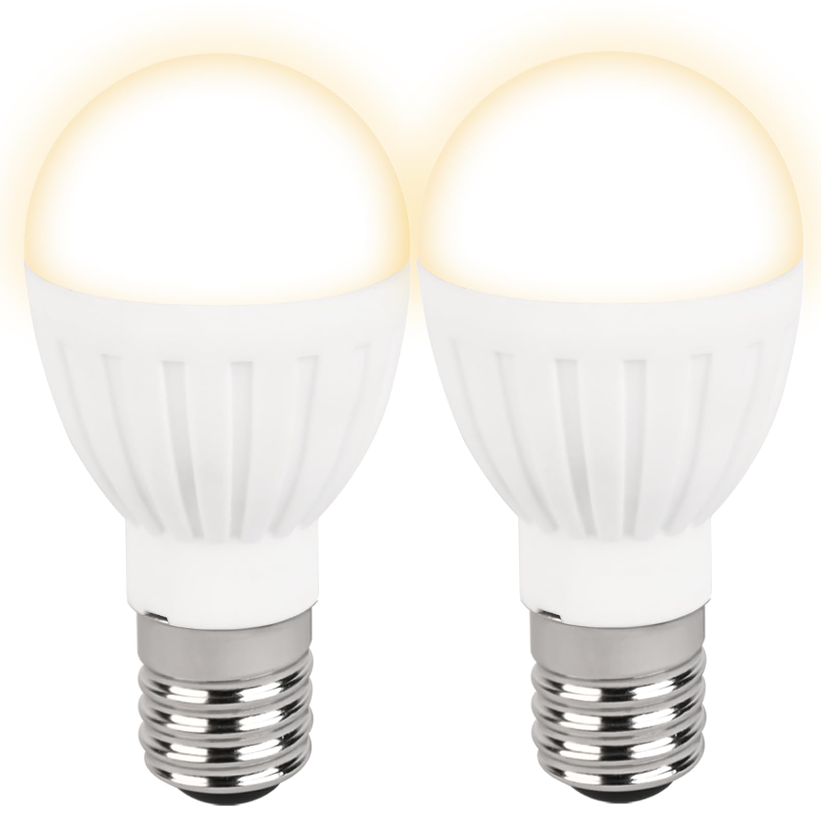 GOHDLAMP E17 人感センサー ミニクリプトン電球 人感 LED 人感＋明暗 60W相当 明暗センサー 自動点灯 消し忘れ防止 階段 玄関 廊下 トイレ 洗面所 じんかんせんさー電球 (電球色, 2個セット)
