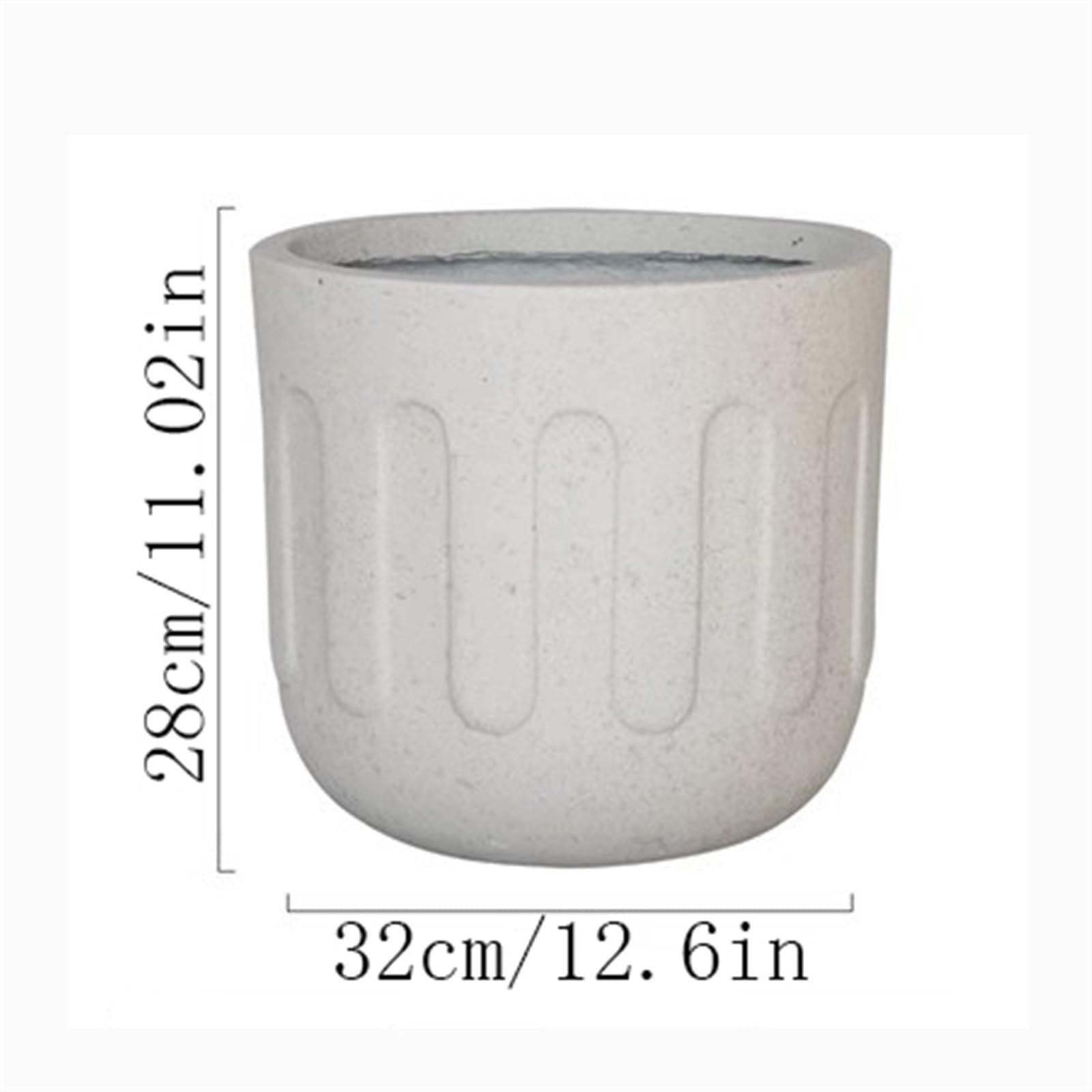 Doniczki na kwiaty Proste sadzarki cementowe okrągłe doniczki podłogowe kryty duże zielone rośliny kwiaty doniczki na rośliny salon balkon dekoracyjne Bonsai Doniczka (Size : M)