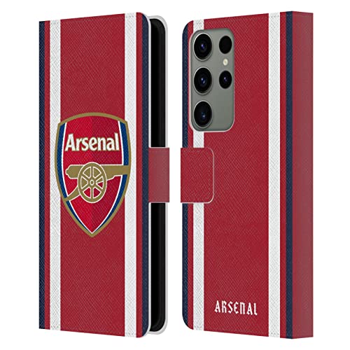 Carcasa de cuero Arsenal FC para Samsung Galaxy S23 Ultra 5G tipo libro con escudo