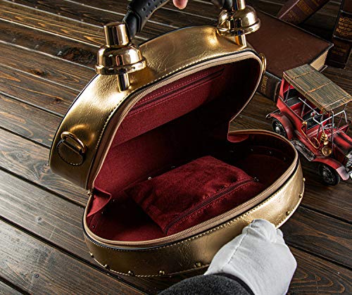Pu Leather Handbags Fashion Real Clock Shoulder Bag Casual Women Evening Crossbody Bags,Retro Vintage Steampunk Female Messenger Bags for Women Girls (A)3