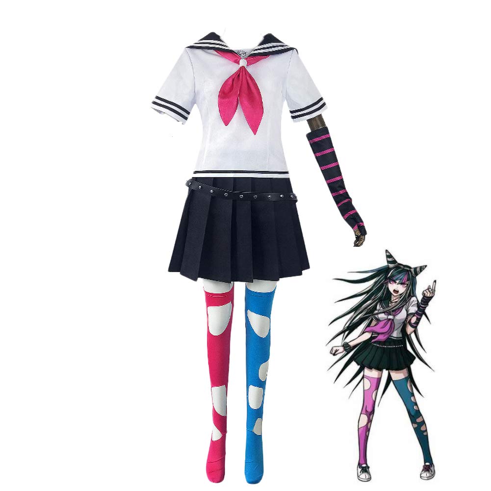 Fanstyle Danganronpa Girls Sailor Uniform School Uniform Japanese Student Cosplay Costume Outfit Lolita Skirt Shirt Tie Belt Glove Sock 6PCS