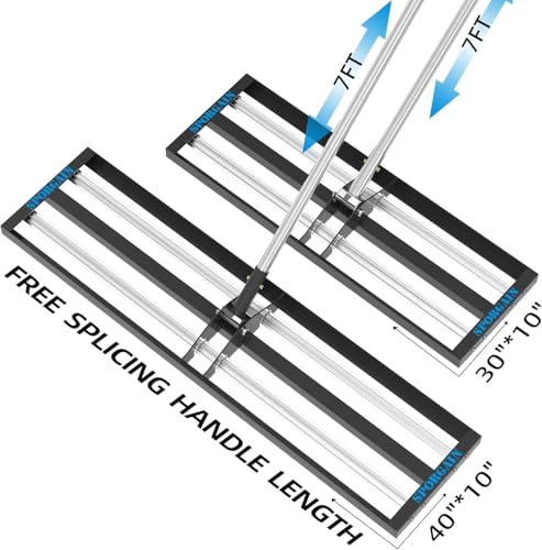 Rastrillo nivelador de césped SporGain 40"x10" con rodillos de aluminio miniatura 3