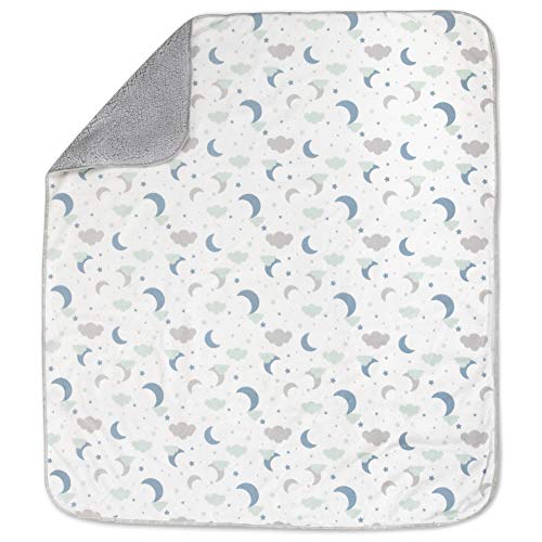 Image of Sherpa Fleece Baby Blankets for Boys and Girls - Colorful, Reversible Baby Blankets for Newborns, Infants, Toddlers, and Nursery (Celestial)