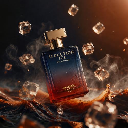 Image of Arabian Aroma Seduction Ice Eau de Parfum for Men - 50ml | Fresh Citrus & Fruity Fragrance | Long Lasting Perfume for Man