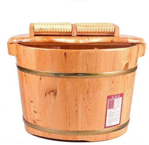 Tina para pies de madera Katzowen con masaje