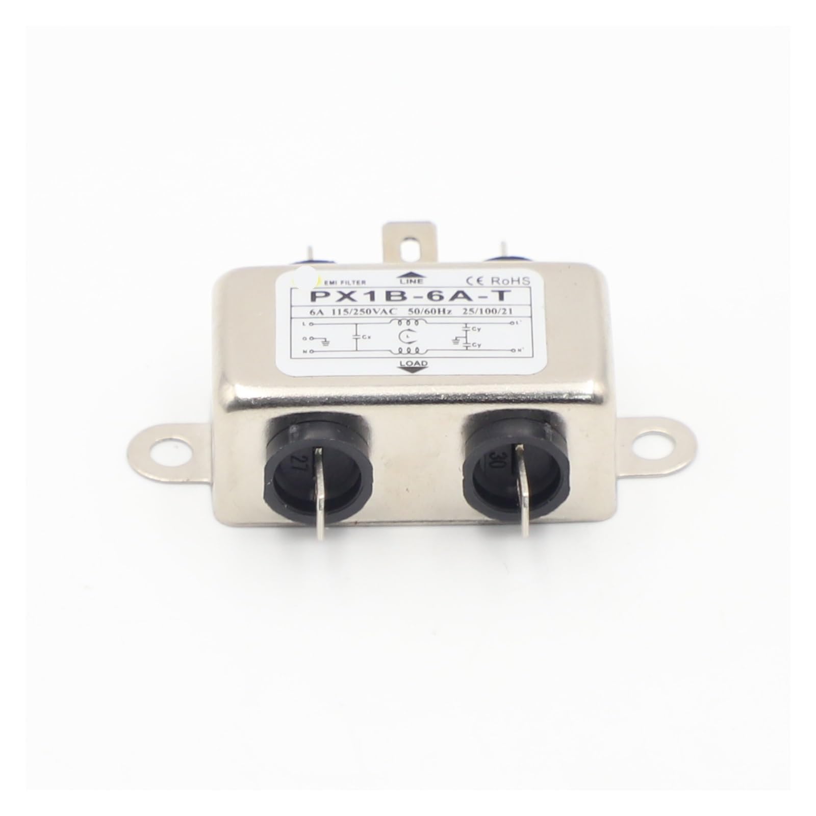 Filtre AC monophasé 110 250VAC 1 15A Anti Interference Un étage