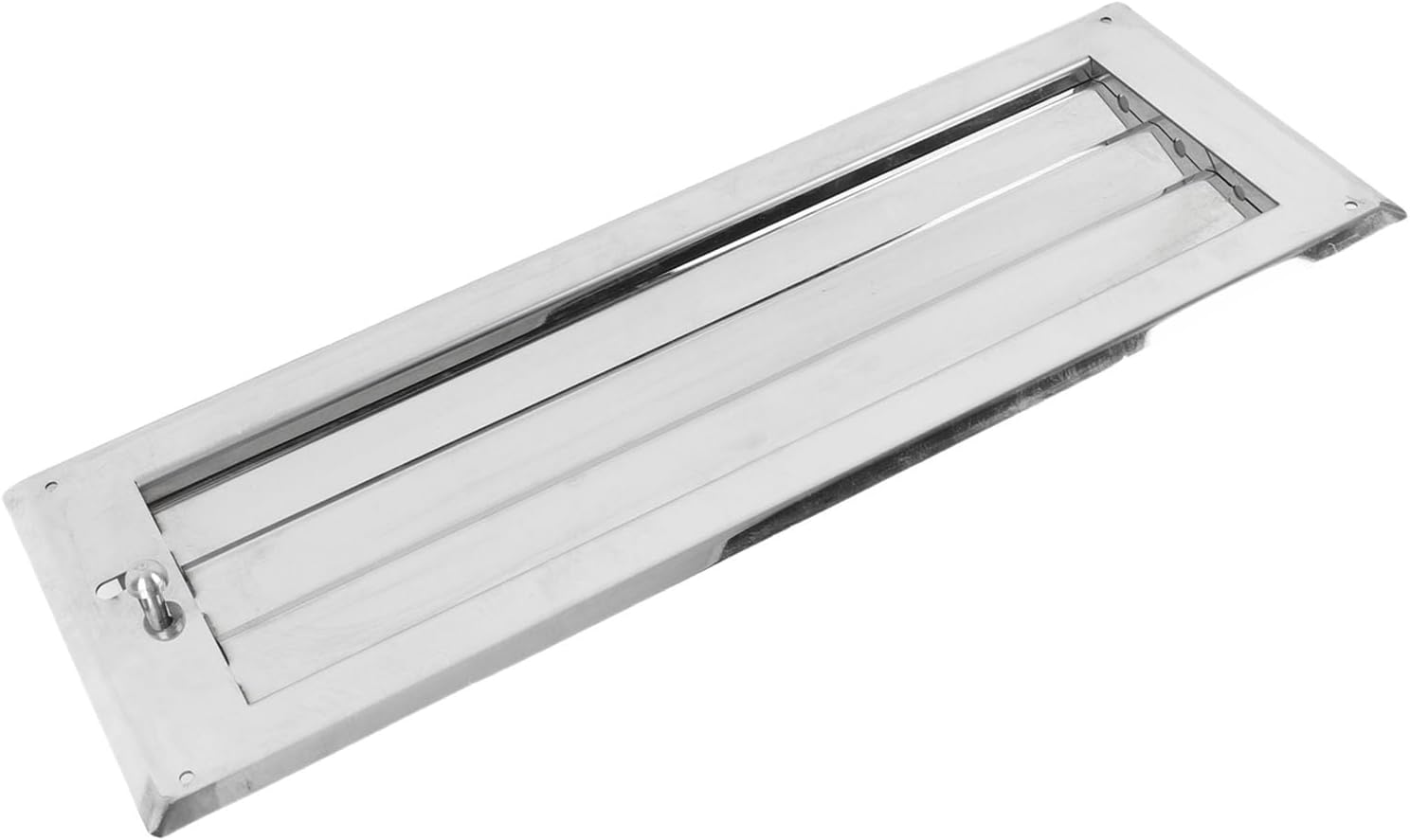 Qqmora 316 Stainless Steel Louvered Vent Cover Adjustable Marine Ventilation Window for Boats Yachts RVs Mirror Polished Finish 22 X 7.9in