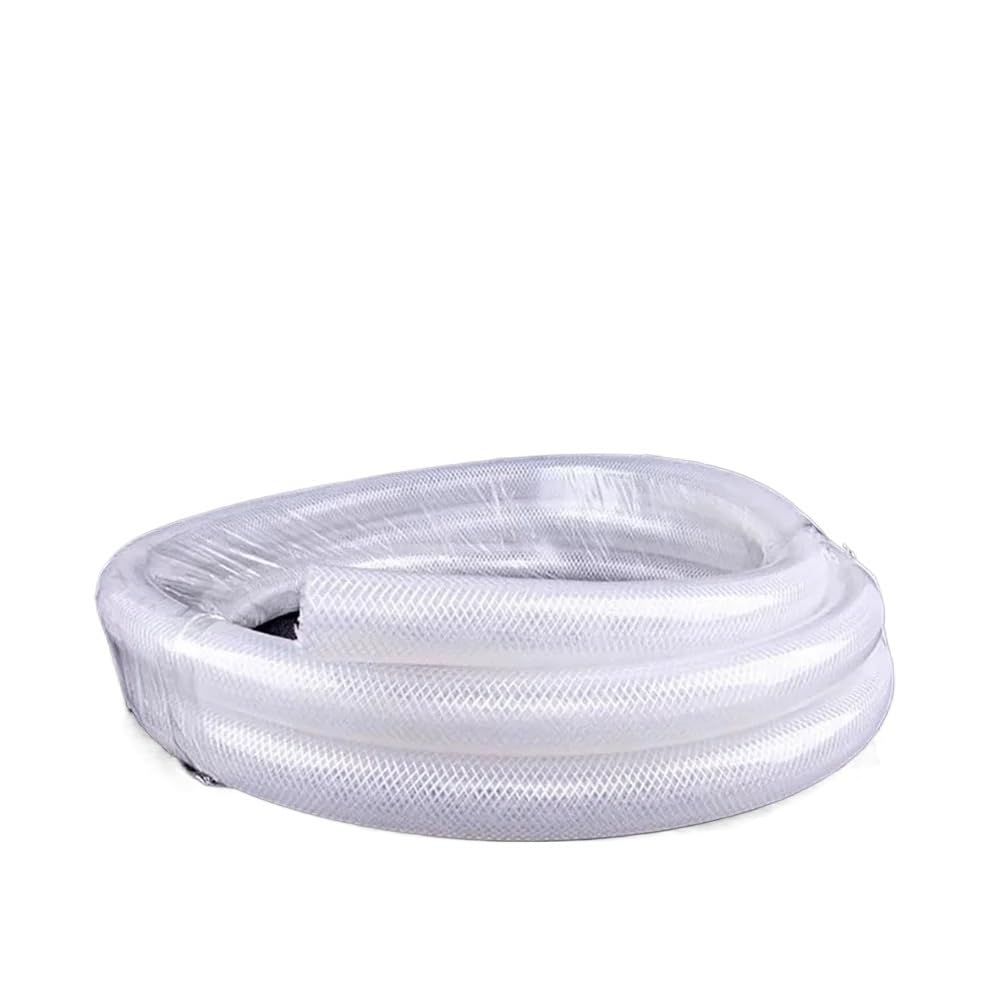 Tubo pvc Tubo trenzado de silicona calidad alimentaria, manguera roscada a prueba explosiones vapor mejorada, tubo corrugado malla aceite agua resistente a la presión(ID25mmXOD35mm,5M)