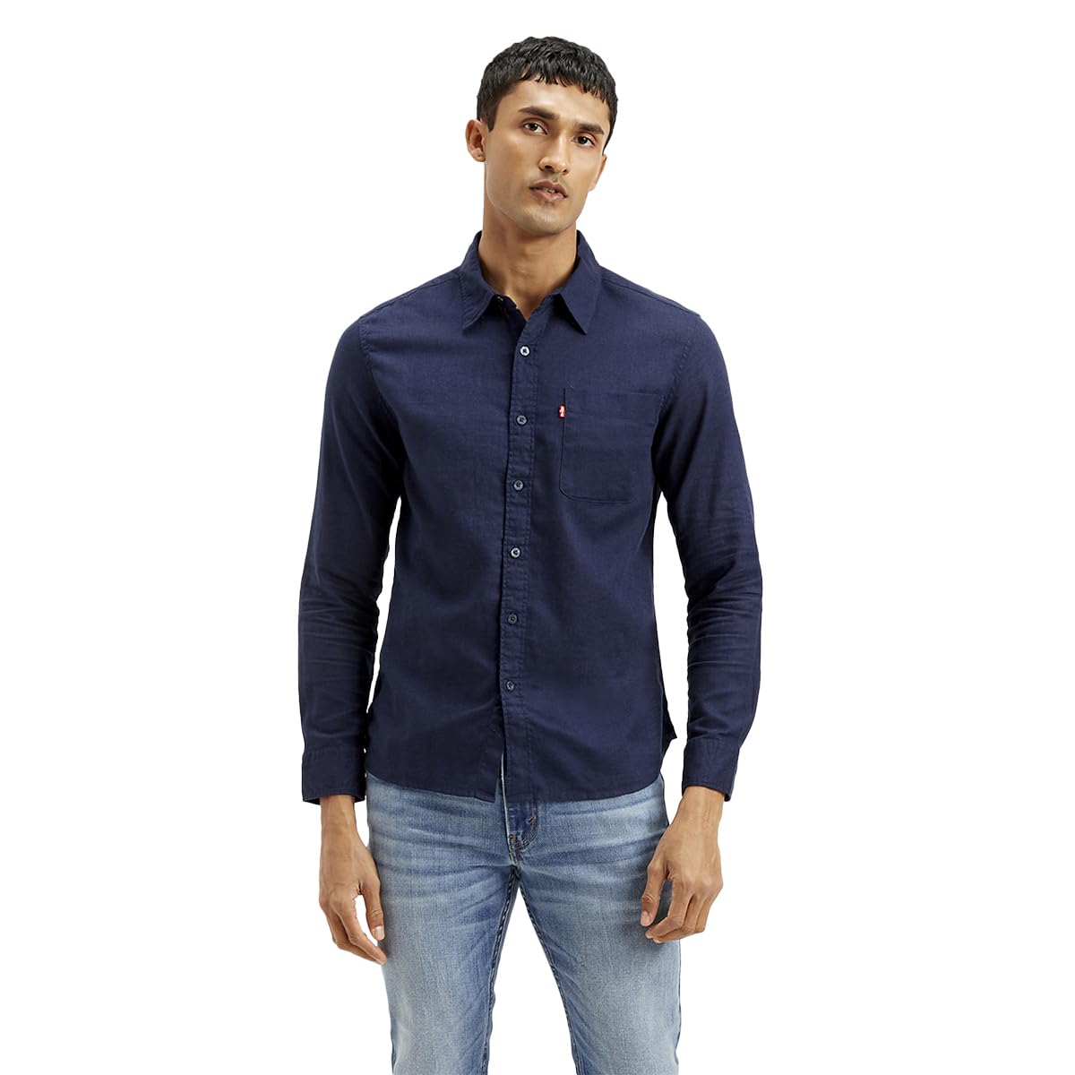 Men's Solid Slim Fit Shirt Navy-image-23