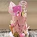 Hot Pink Girl Cake Toppers with Pink and Gold Butterfly Balls Cake Topper for Wedding Baby Shower Anniversary Girl Birthday Themed Party Supplies (Style 1)