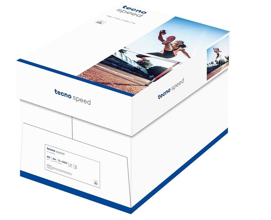 Tecno Speed Kopierpapier, A4, 80 g/m², Weiß, 100.000 Blatt, für Kopie, Laser, Tintenstrahldrucker und Fax