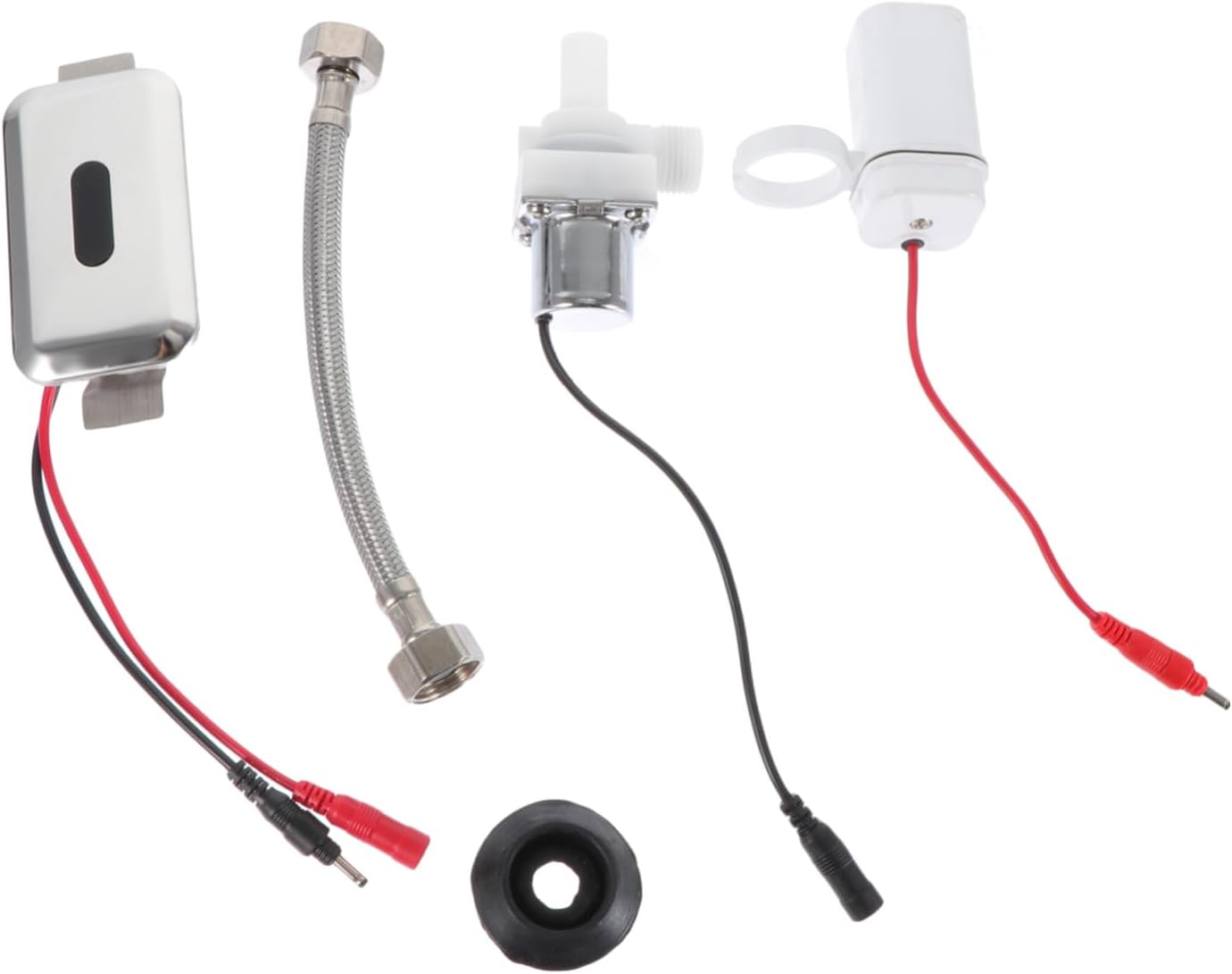 Automatic Sensor Urinal Flush Valve Dc Electromagnetic Solenoid Valve Touchless Urinal Flush Kit for Commercial Bathrooms Household Installation