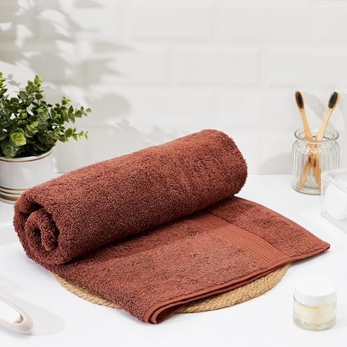Amazon Brand - Solimo - Cotton Bath Towel | 500 GSM | Fade Resist...