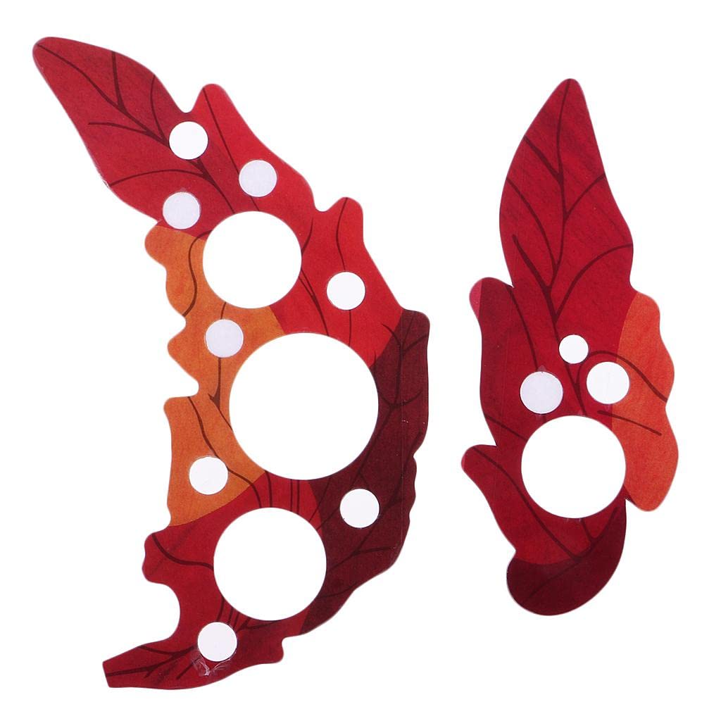 CALANDIS® Pair of Adhesive Acoustic Guitar Scratch Protector Pickguards Grape Leaf Design