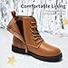DREAM PAIRS Girls Boys Boots Side Zipper Kids Combat Ankle Booties Toddler/Little Kid/Big Kid,Size 11 Little Kid,Camel,KBO211