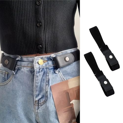Adjustable Elastic Waistband Belt for Men and Women, No Buckle Stretch Belt for Jeans and Pants, Invisible and Comfortable
