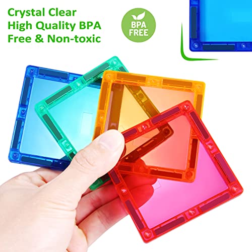 image for PLUMIA Magnetic Tiles STEM Educational Toys Magnets for Kids 3D Magnet