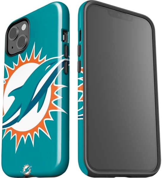 Skinit Impact Phone Case Compatible with iPhone 15 - Officially Licensed NFL Miami Dolphins Large Logo Design