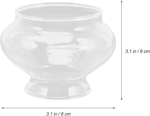 Miniatura 12 de Uonlytech Reemplazo de pantalla de lámpara de vidrio resistente a altas temperaturas, cubierta superior de lámpara de queroseno, chimenea