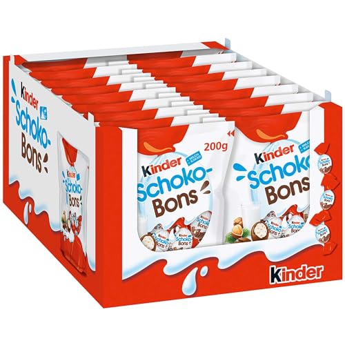 Huevos Kinder Shocobons Chocolate - Caja con 5 Bolsas de 200 gramos de Kinder ShocoBons Chocolate con LECHE - 165 Huevos Kinder ShocoBons