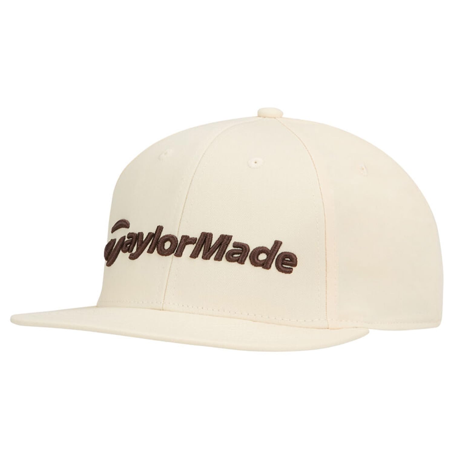 Casquette TaylorMade Golf Snapback Flatbill Crème 2025 ajustable