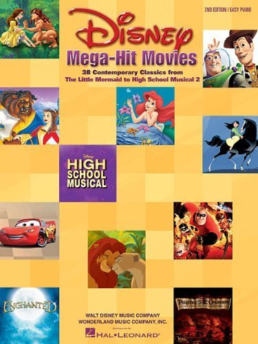 Disney Mega Hit Movies: For Easy Piano 2nd Edition by Various (2002) Paperback