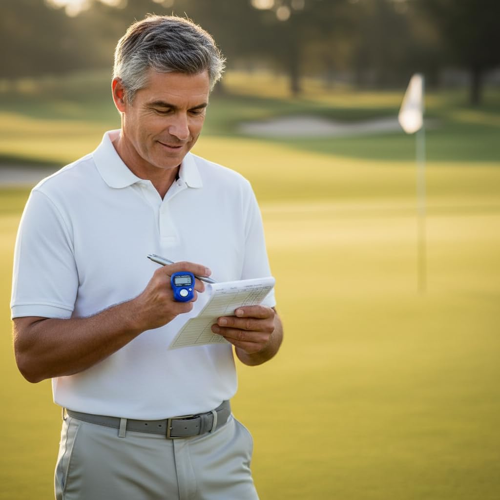 1 contador de filas digital LED azul de 5 dígitos, contador de pantalla, contador de clics de números de mano, contador electrónico de dedos con anillo para golf, pista y campo