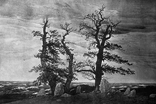 Poster Caspar David Friedrich Dolmen by the Sea toile 50x70cm pour habiller mur vide