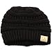 Kids CC Ages 2-7 Warm Chunky Thick Stretchy Knit Slouch Beanie Skull Hat Black