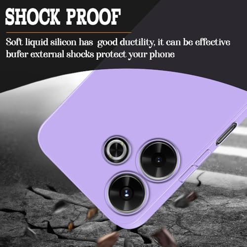 Image of Back Cover for Mi Redmi 13 5G / 4G / Poco M6 Plus 5G | Full Camera Protection | Premium Liquid Silicon Case | Flexible Bumper Case for Mi Redmi 13 5G / 4G / Poco M6 Plus 5G (Purple)