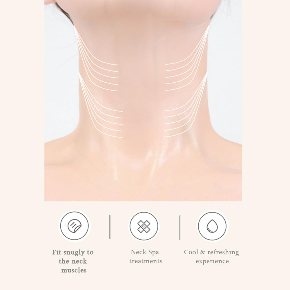 Neck Anti Wrinkle Patches 10Pack, Neck Firming and Tightening Reduce Fine Wrinkles Gold Moisturizing Mask Strips, Smoothing Neck Wrinkles, Collagen Neck Pads
