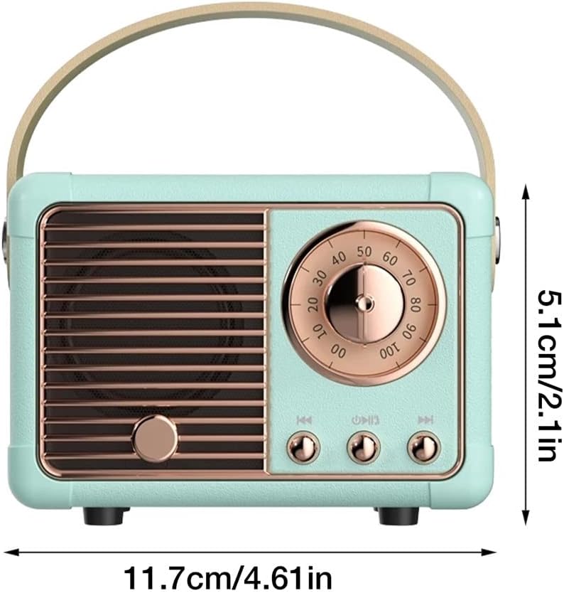 Retro BT Speaker Vintage FM Radio Old Fashioned Classic Strong Bass Enhancement