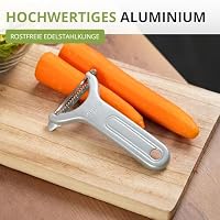 Westmark Julienne-Schneider, Gemüse-Schäler, Quick-Spezial, Grob gezackte Edelstahl-Klinge, Aluminium, Farbe: Grau/Silber, 60962270 – Ansicht 5